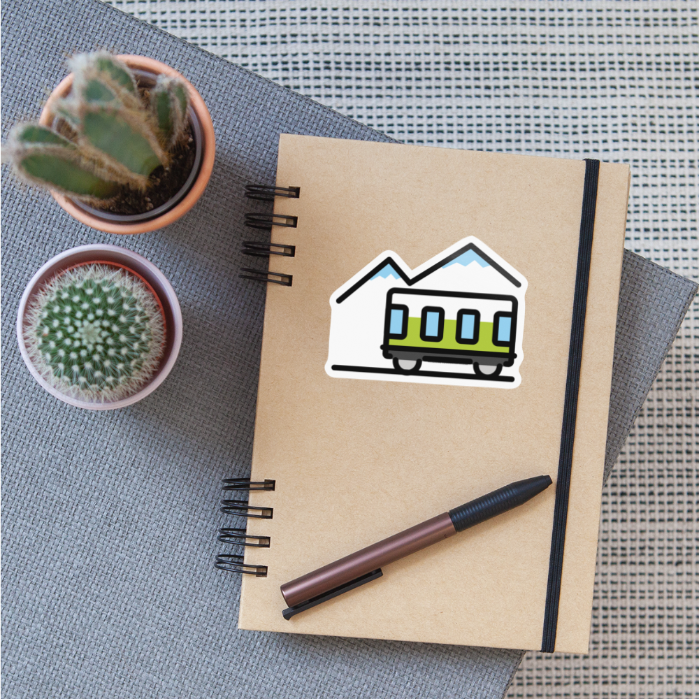Mountain Railway Moji Sticker - Emoji.Express - white glossy