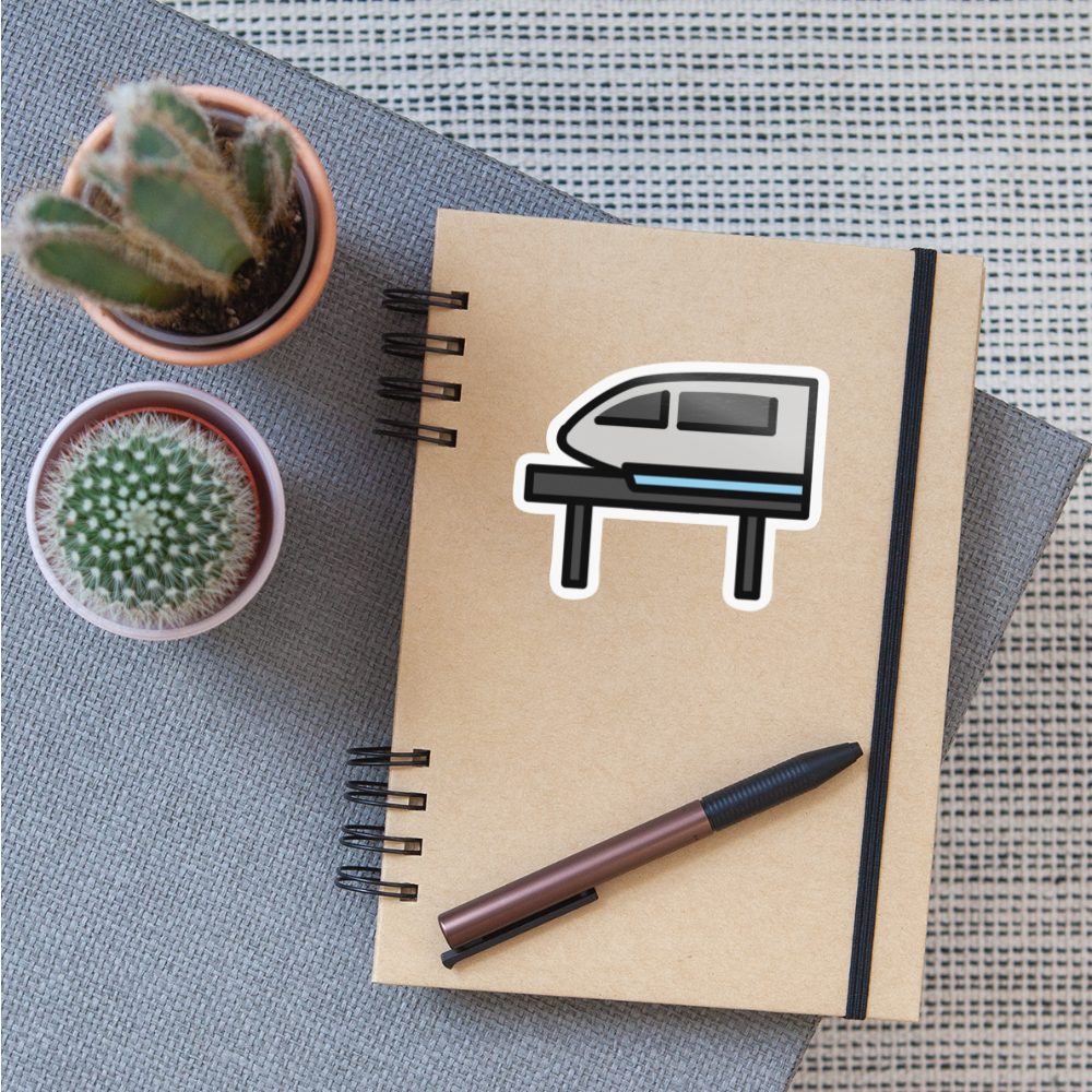 Monorail Moji Sticker - Emoji.Express - white glossy