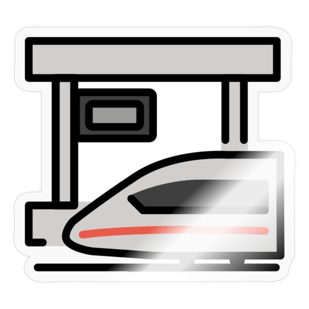 Station Moji Sticker - Emoji.Express - transparent glossy