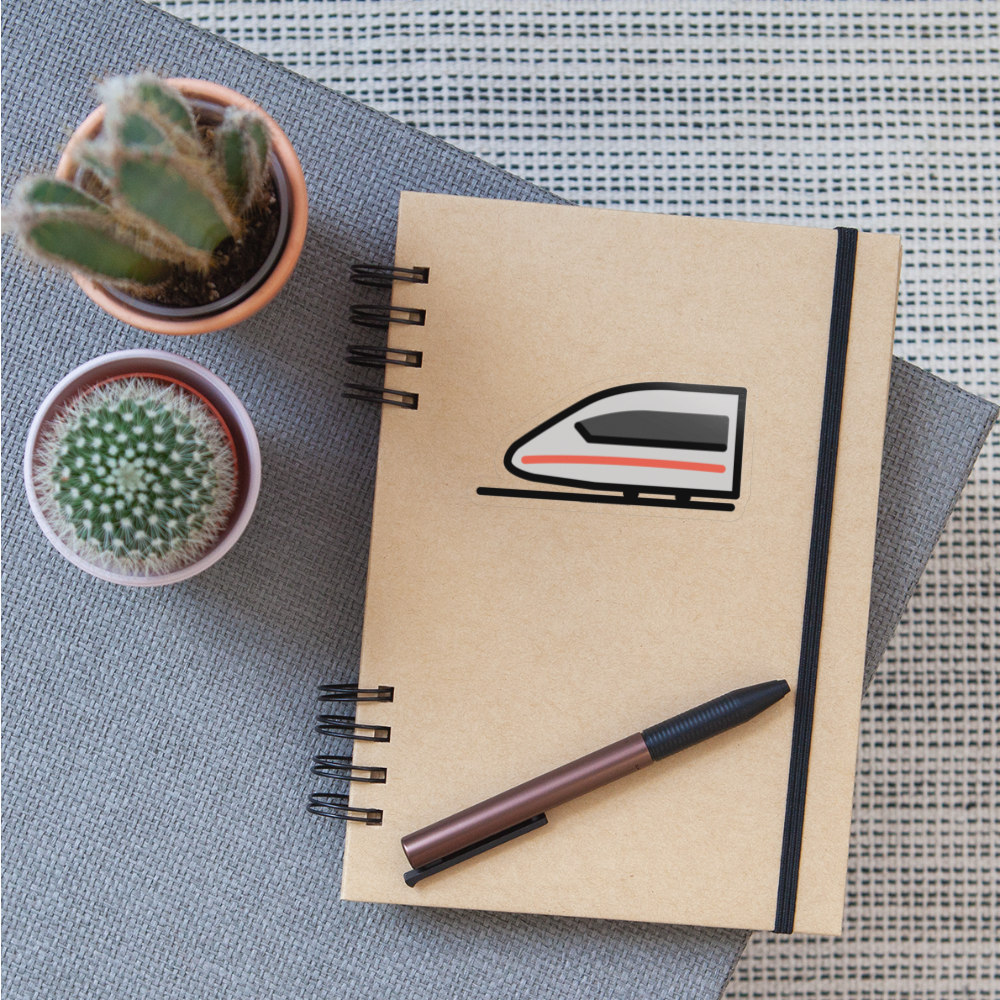 Bullet Train Moji Sticker - Emoji.Express - transparent glossy