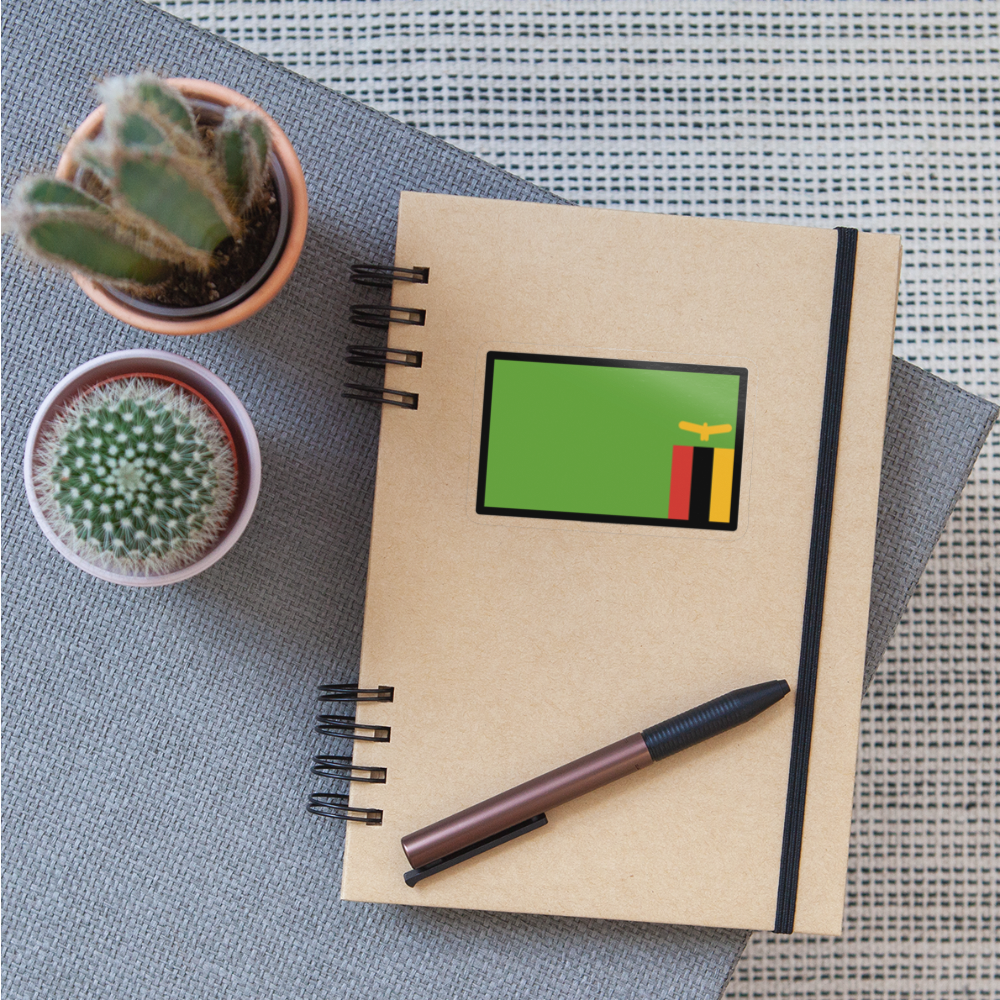 Flag: Zambia Moji Sticker - Emoji.Express - transparent glossy