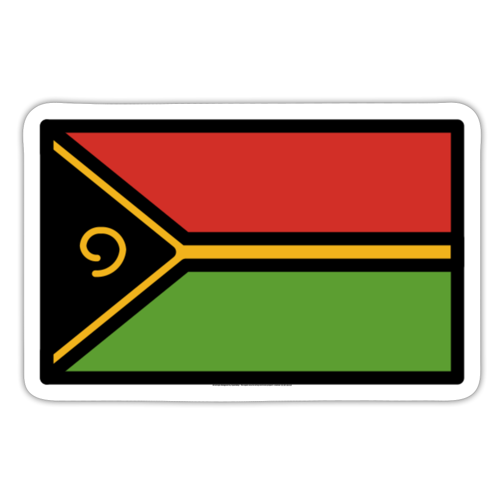 Flag: Vanuatu Moji Sticker - Emoji.Express - white matte