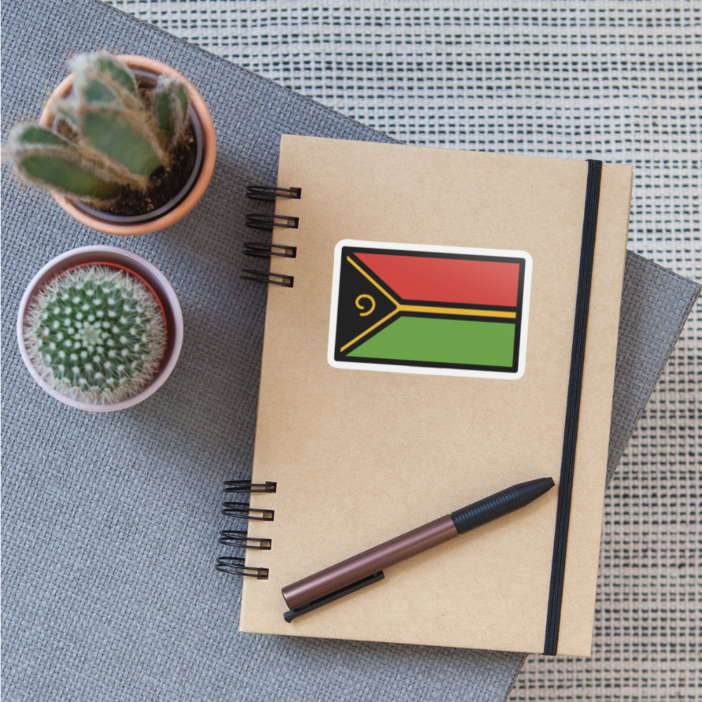 Flag: Vanuatu Moji Sticker - Emoji.Express - white matte