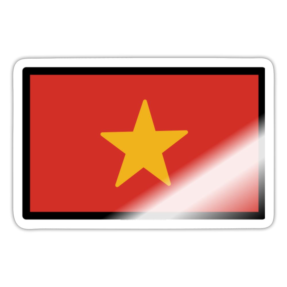 Flag: Vietnam Moji Sticker - Emoji.Express - white glossy