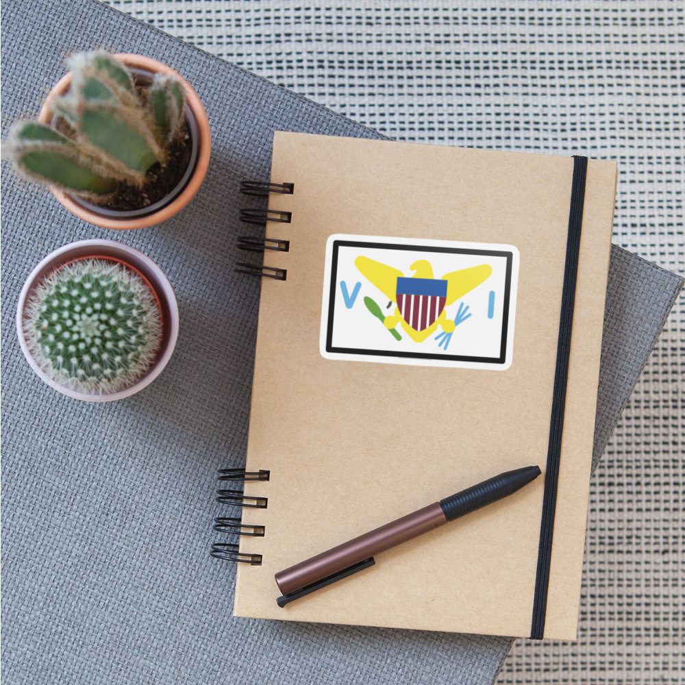 Flag: U.S. Virgin Islands Moji Sticker - Emoji.Express - white matte