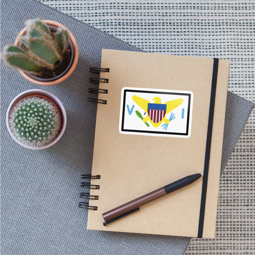 Flag: U.S. Virgin Islands Moji Sticker - Emoji.Express - white glossy