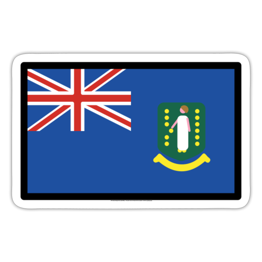 Flag: British Virgin Islands Moji Sticker - Emoji.Express - white matte