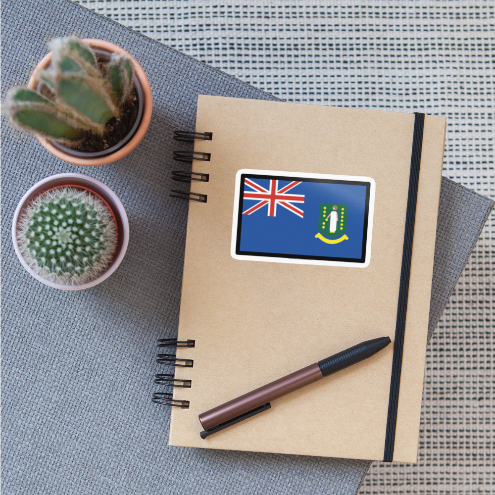Flag: British Virgin Islands Moji Sticker - Emoji.Express - white glossy