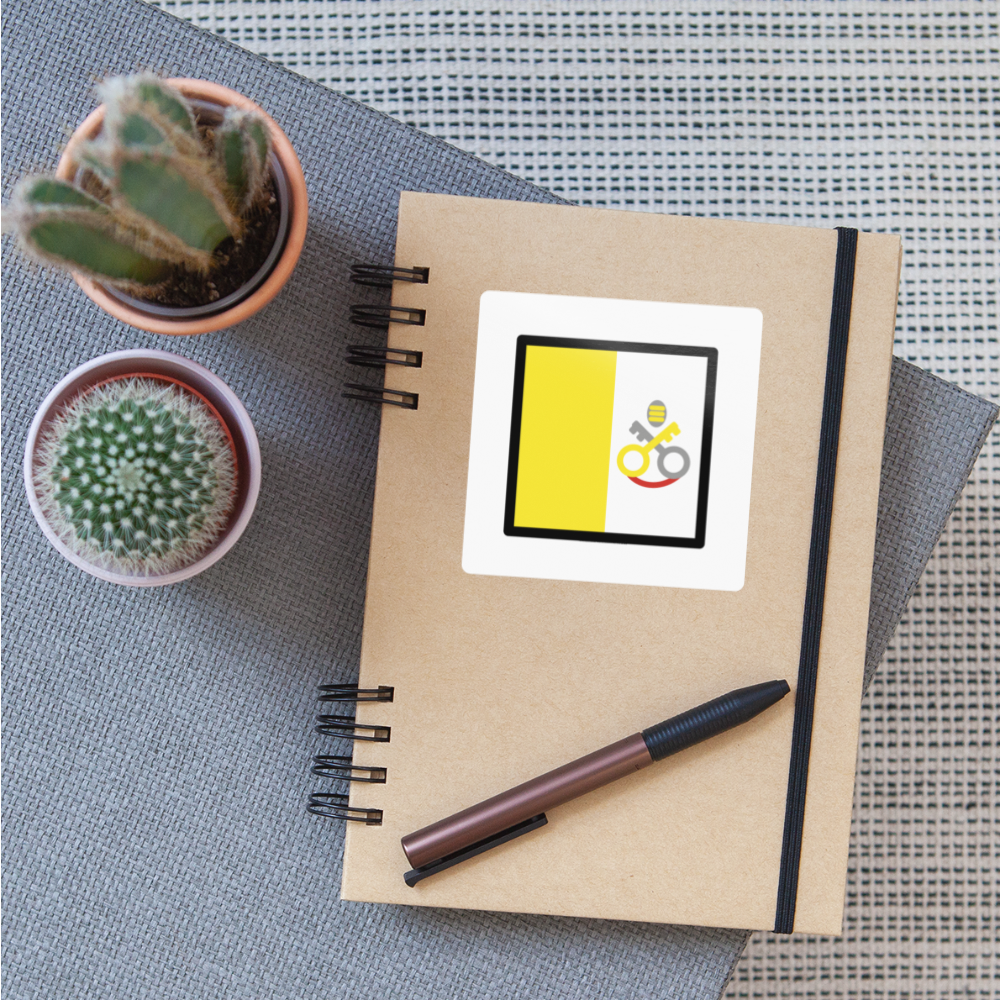Flag: Vatican City Moji Sticker - Emoji.Express - white glossy