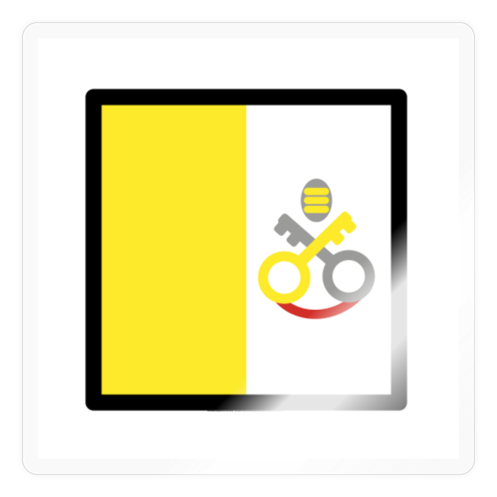Flag: Vatican City Moji Sticker - Emoji.Express - transparent glossy