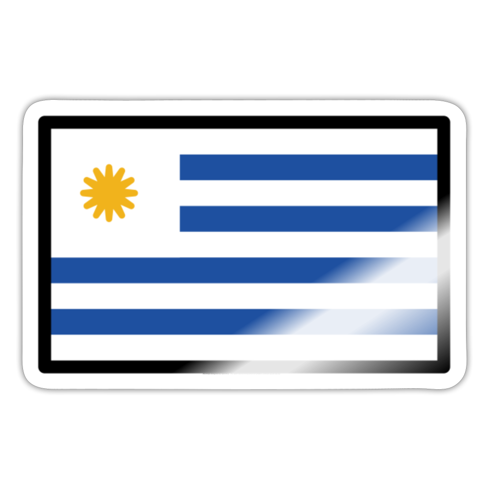 Flag: Uruguay Moji Sticker - Emoji.Express - white glossy