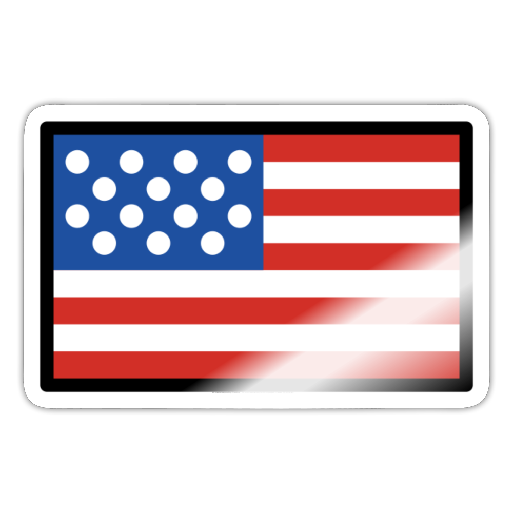 Flag: United States Moji Sticker - Emoji.Express - white glossy
