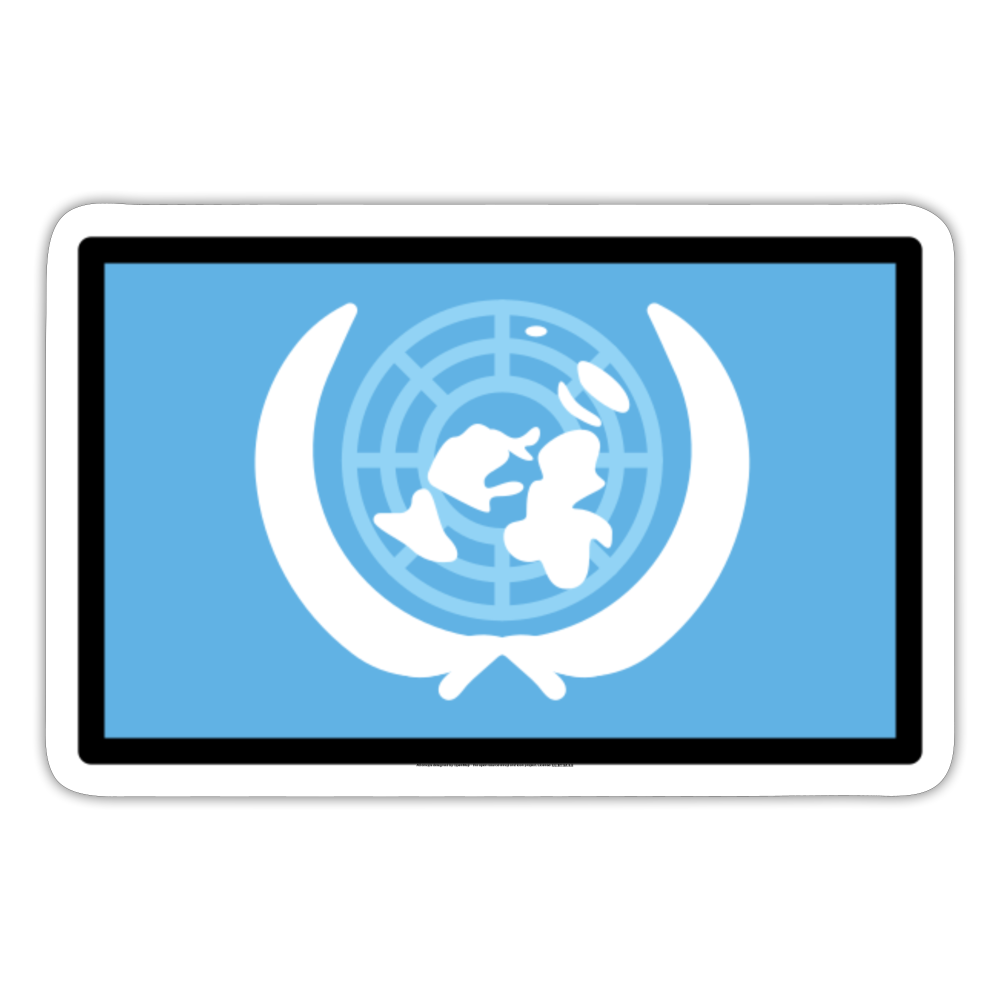 Flag: United Nations Moji Sticker - Emoji.Express - white matte