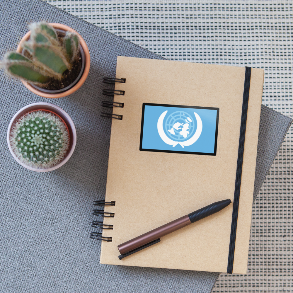 Flag: United Nations Moji Sticker - Emoji.Express - transparent glossy