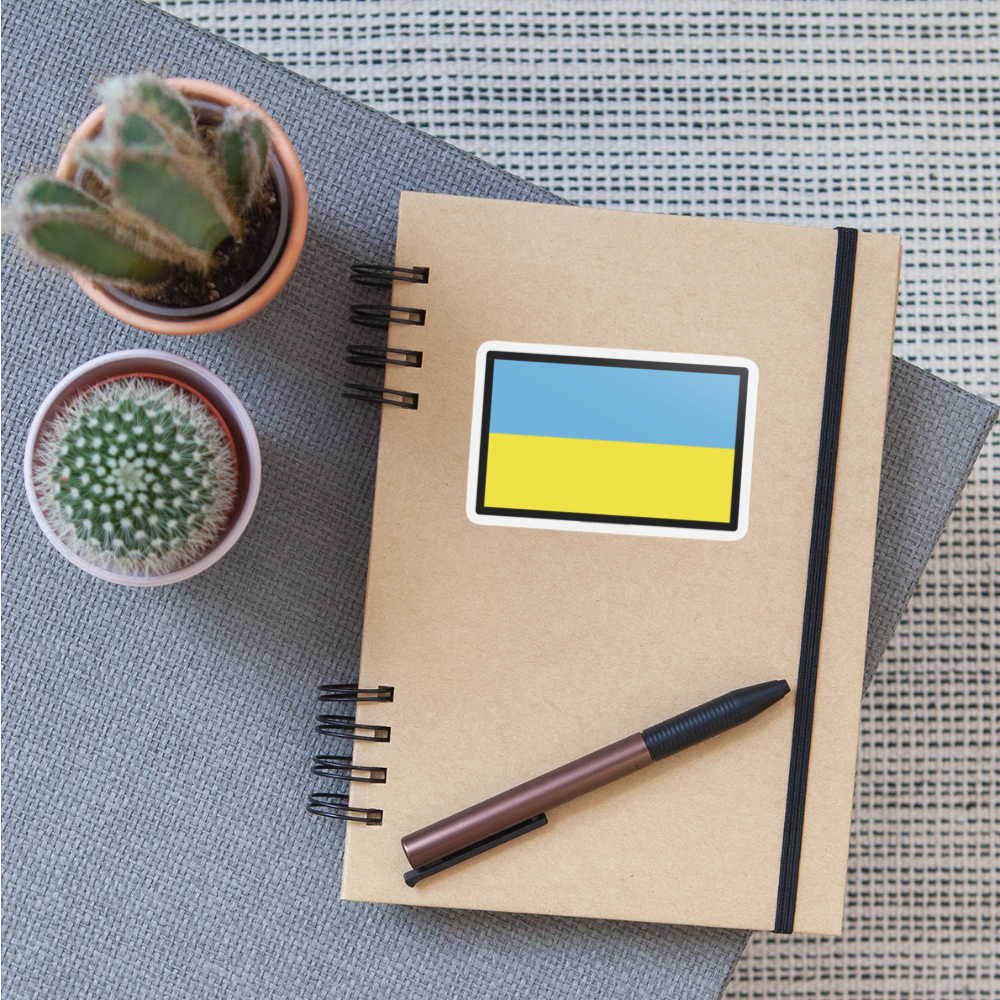 Flag: United Ukraine Moji Sticker - Emoji.Express - white matte