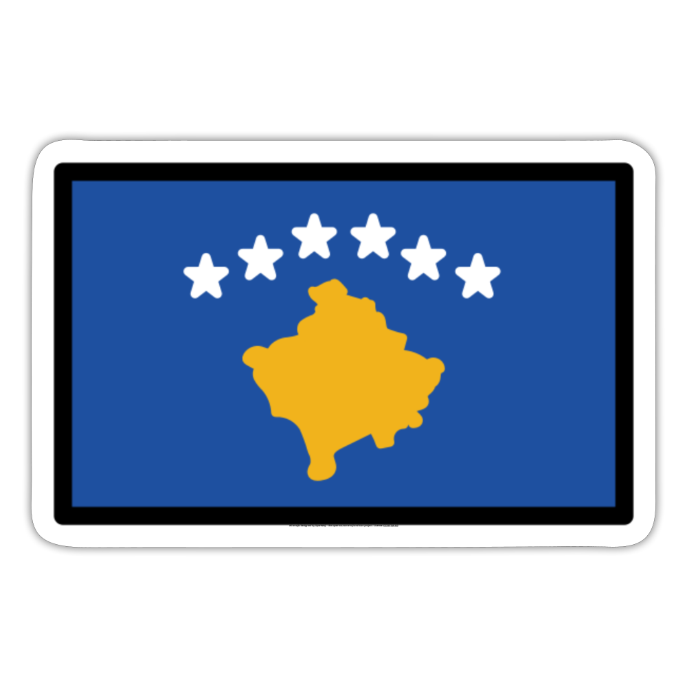 Flag: Kosovo Moji Sticker - Emoji.Express - white matte