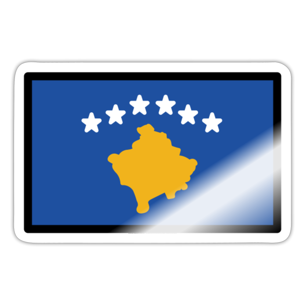 Flag: Kosovo Moji Sticker - Emoji.Express - white glossy