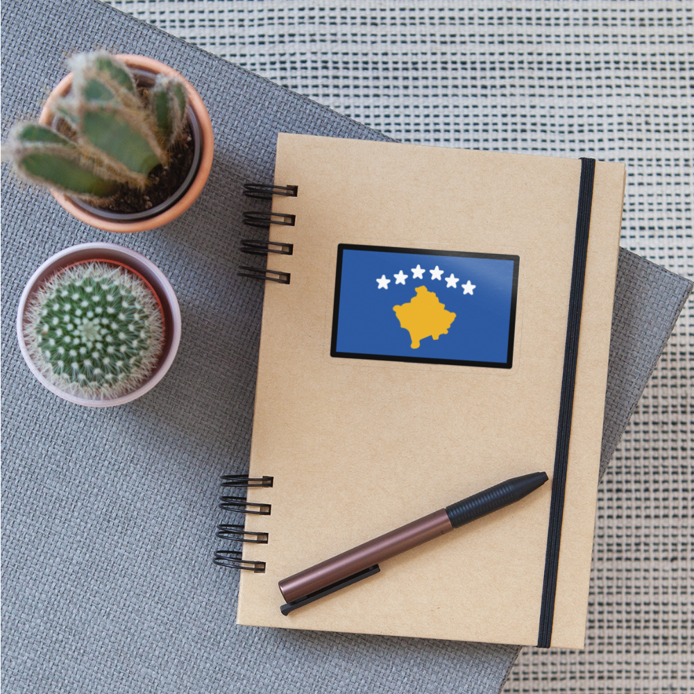 Flag: Kosovo Moji Sticker - Emoji.Express - transparent glossy