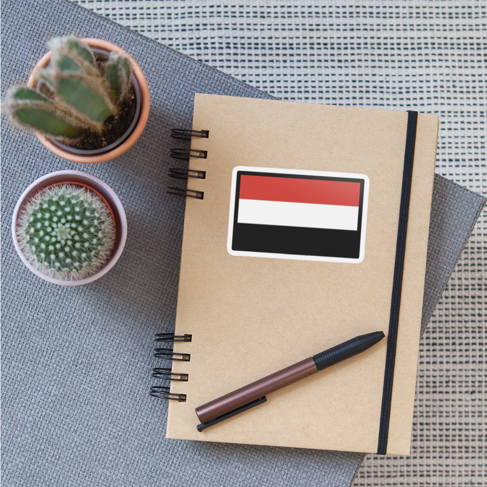 Flag: Yemen Moji Sticker - Emoji.Express - white matte