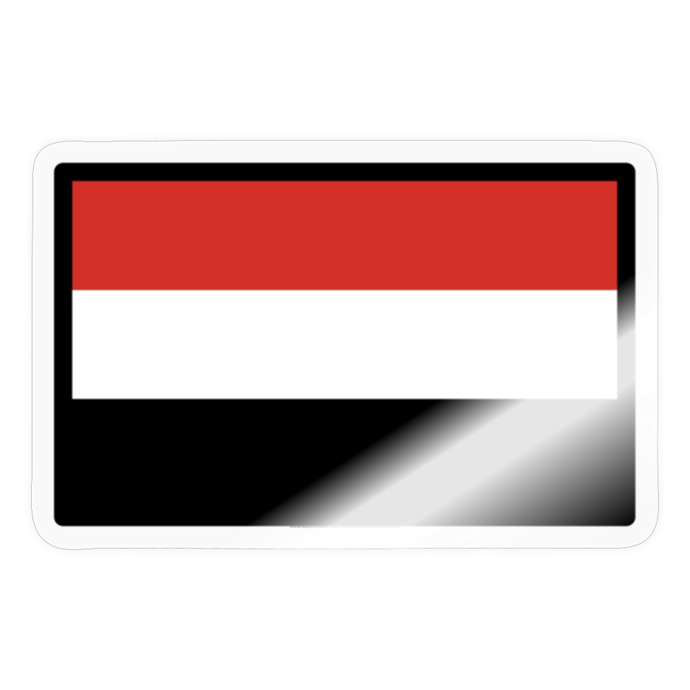 Flag: Yemen Moji Sticker - Emoji.Express - transparent glossy