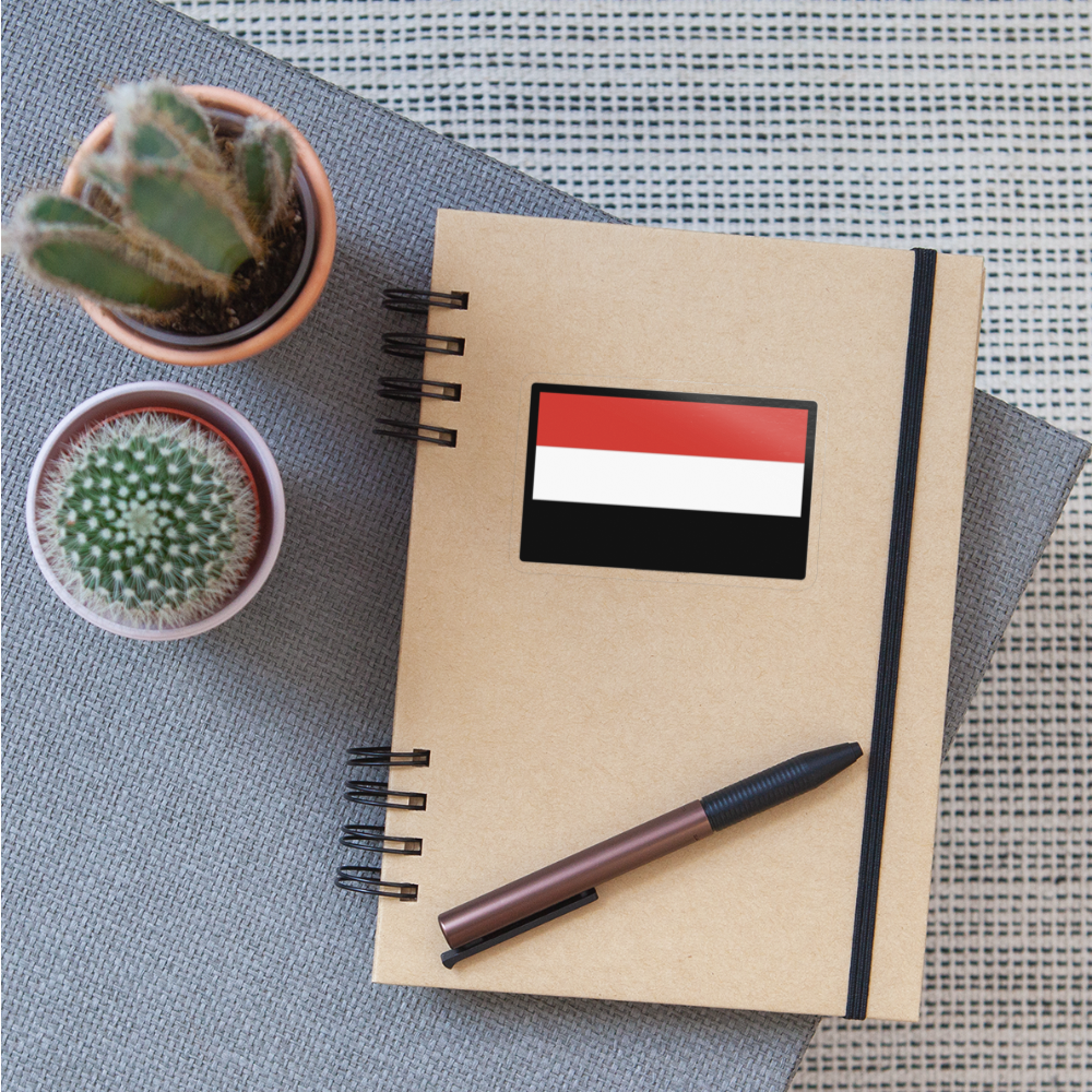 Flag: Yemen Moji Sticker - Emoji.Express - transparent glossy
