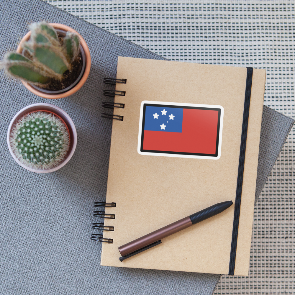Flag: Samoa Moji Sticker - Emoji.Express - white matte