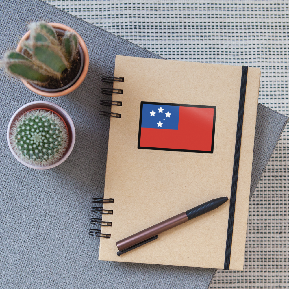 Flag: Samoa Moji Sticker - Emoji.Express - transparent glossy