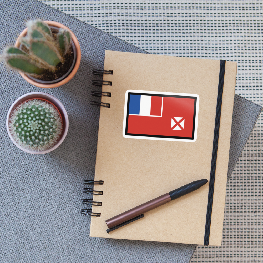 Flag: Wallis & Futuna Moji Sticker - Emoji.Express - white glossy