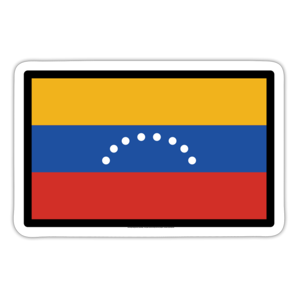 Flag: Venezuela Moji Sticker - Emoji.Express - white matte