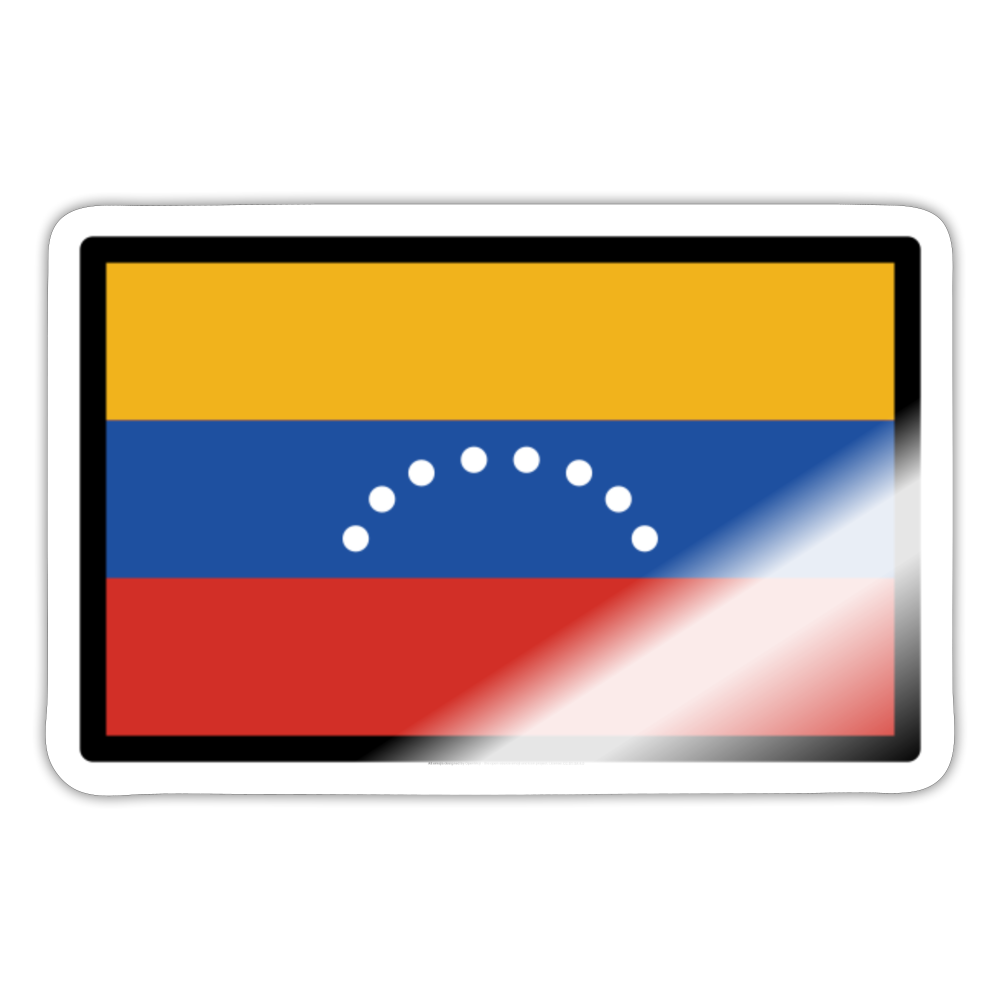 Flag: Venezuela Moji Sticker - Emoji.Express - white glossy