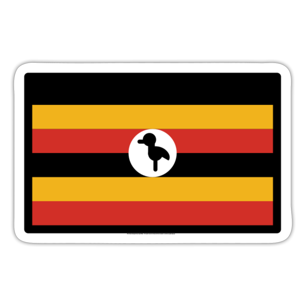 Flag: Uganda Moji Sticker - Emoji.Express - white matte