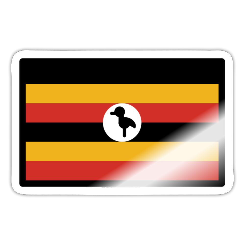 Flag: Uganda Moji Sticker - Emoji.Express - white glossy