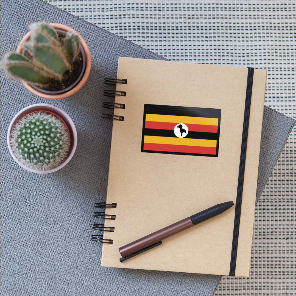 Flag: Uganda Moji Sticker - Emoji.Express - transparent glossy