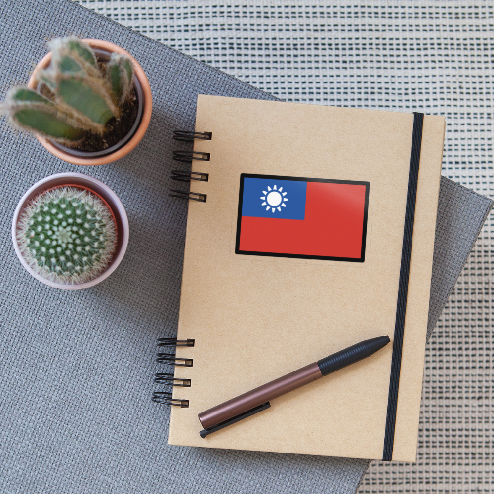 Flag: Taiwan Moji Sticker - Emoji.Express - transparent glossy