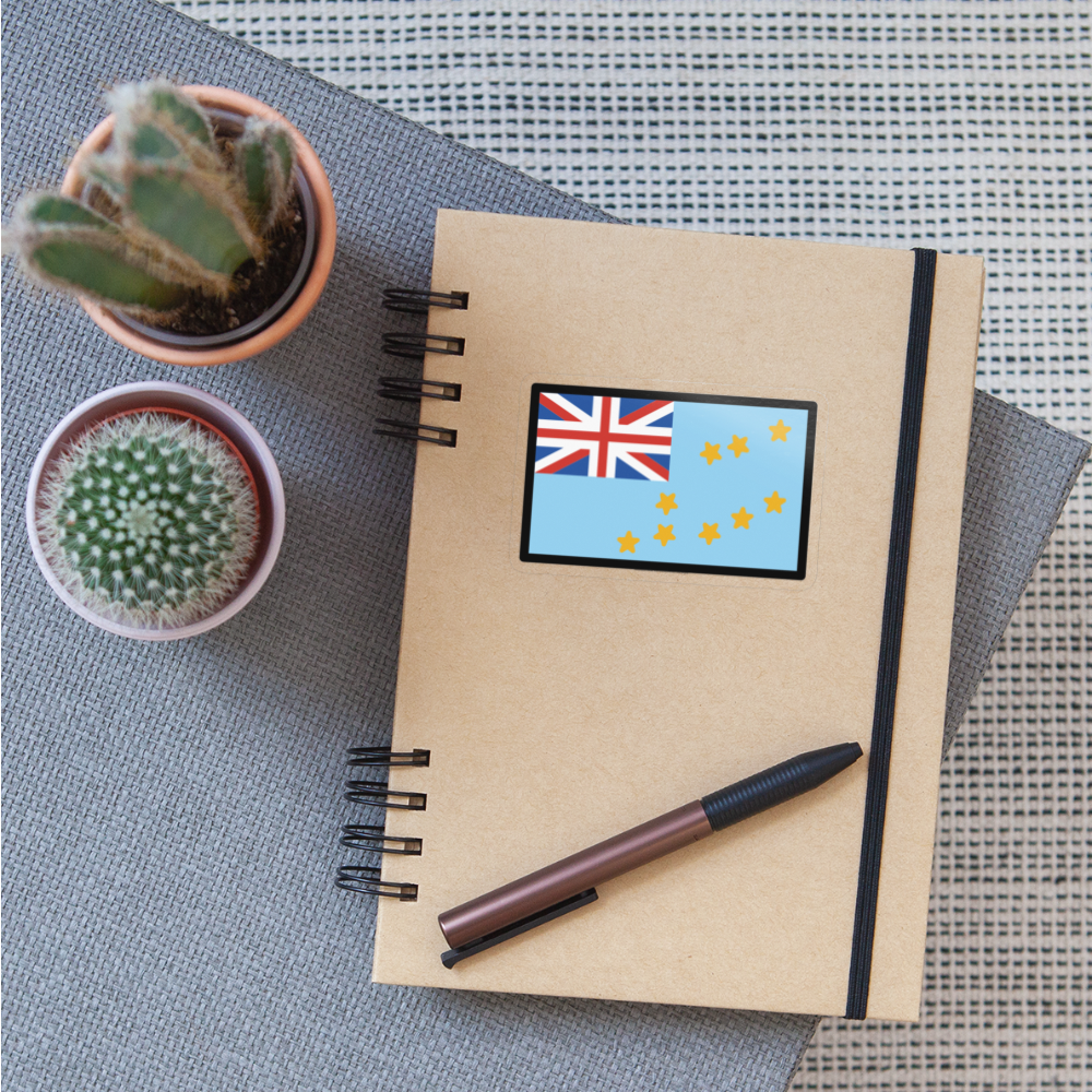 Flag: Tuvalu Moji Sticker - Emoji.Express - transparent glossy