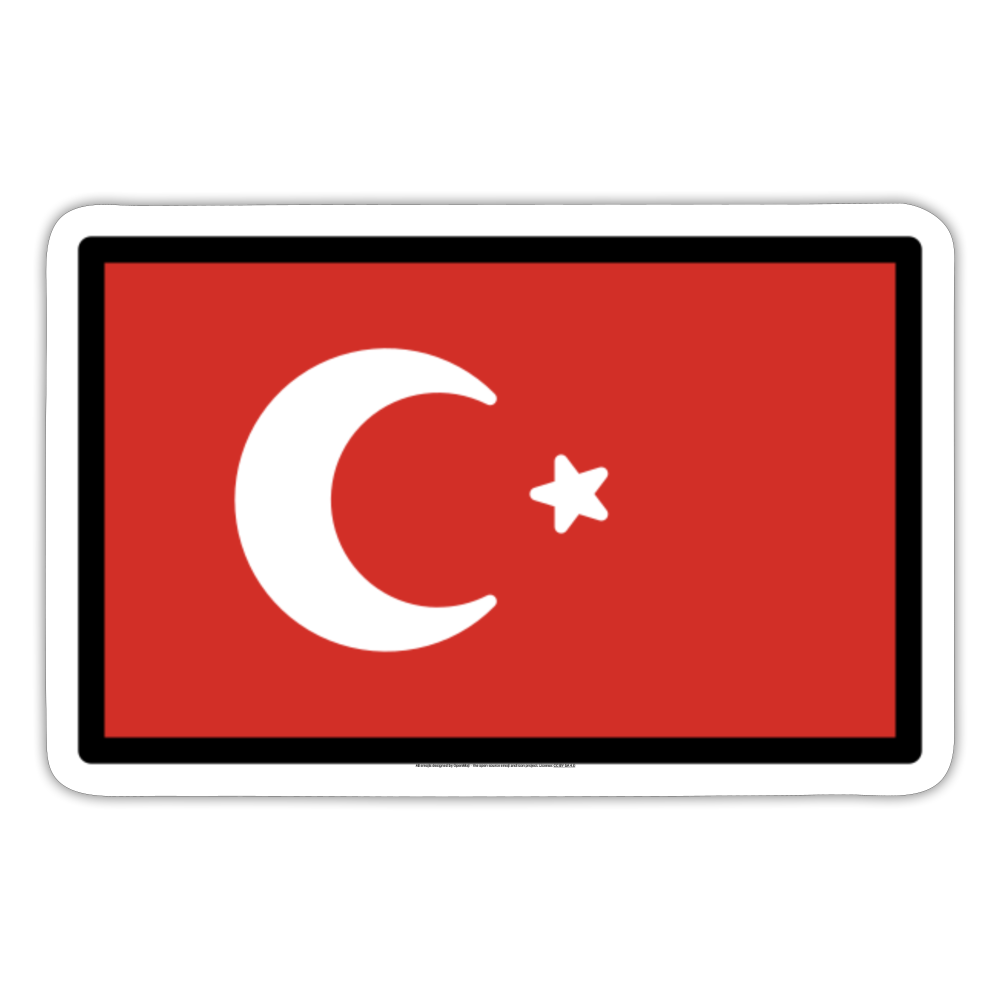 Flag: Turkey Moji Sticker - Emoji.Express - white matte