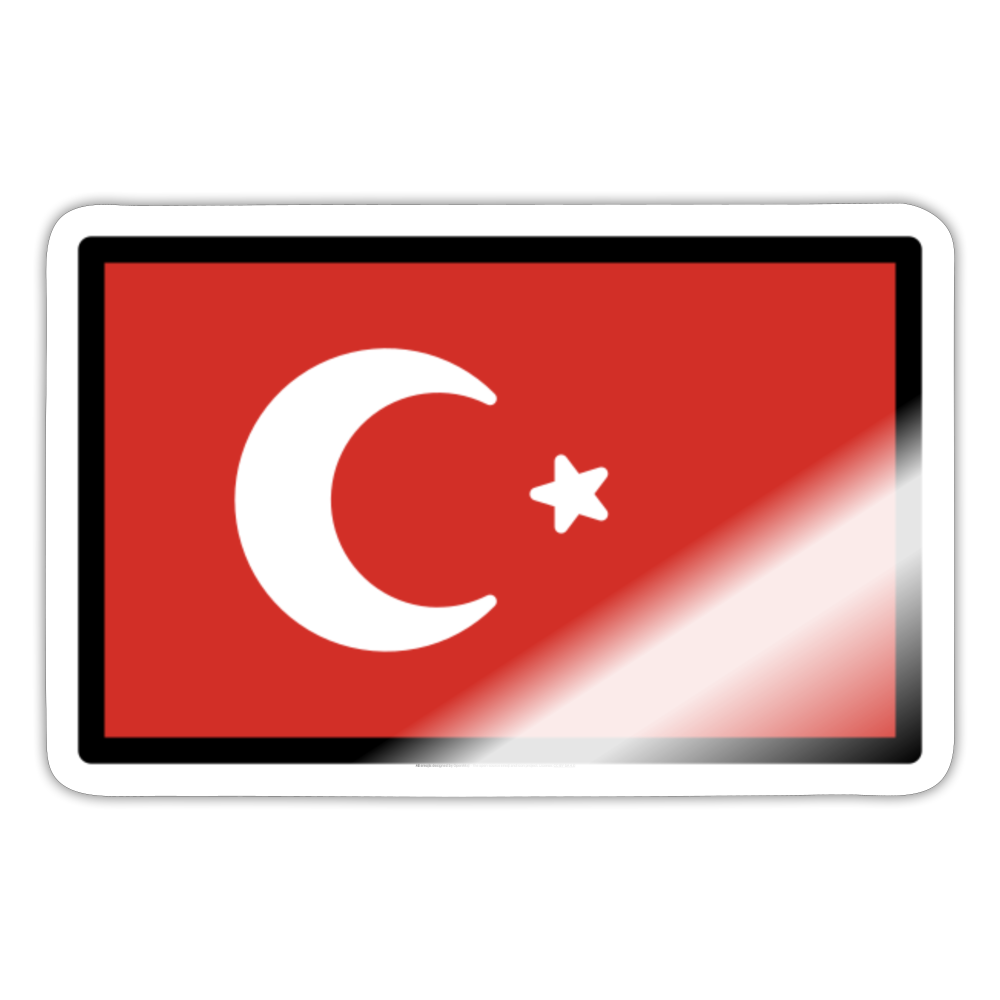 Flag: Turkey Moji Sticker - Emoji.Express - white glossy