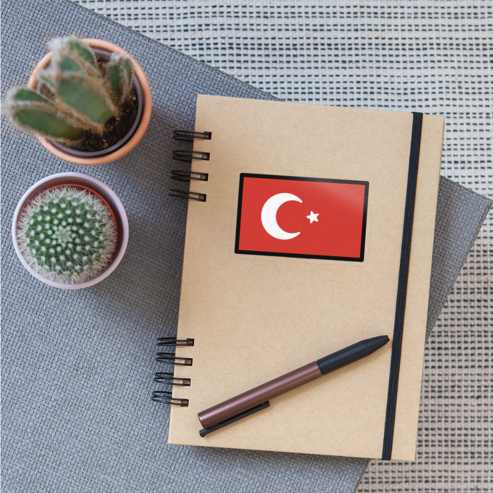Flag: Turkey Moji Sticker - Emoji.Express - transparent glossy