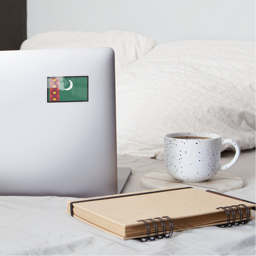 Flag: Turkmenistan Moji Sticker - Emoji.Express - transparent glossy
