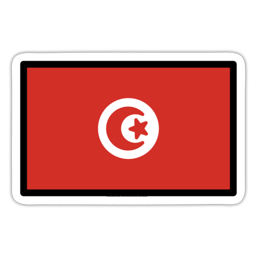 Flag: Tunsia Moji Sticker - Emoji.Express - white matte