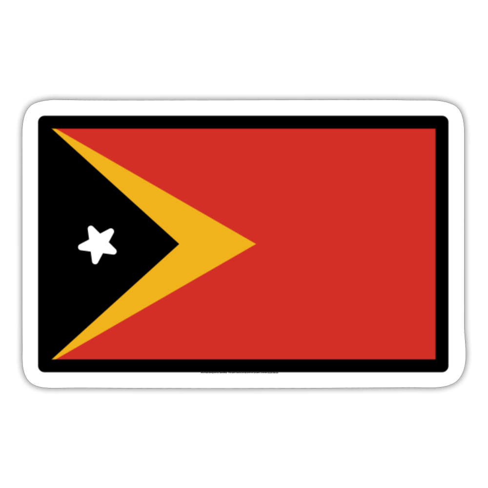 Flag: Timor-Leste Moji Sticker - Emoji.Express - white matte