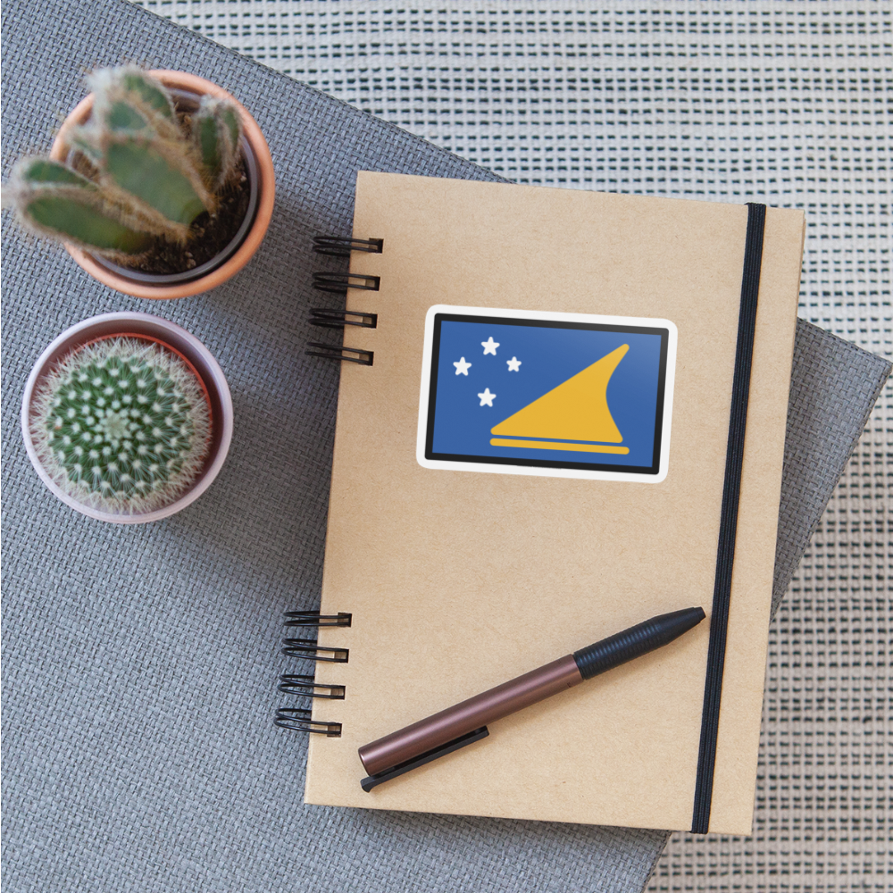 Flag: Tokelau Moji Sticker - Emoji.Express - white matte