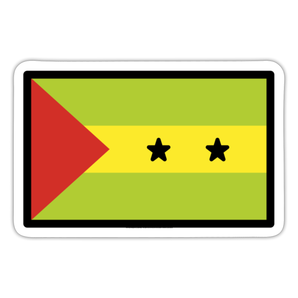 Flag: São Tomé & Príncipe Moji Sticker - Emoji.Express - white matte
