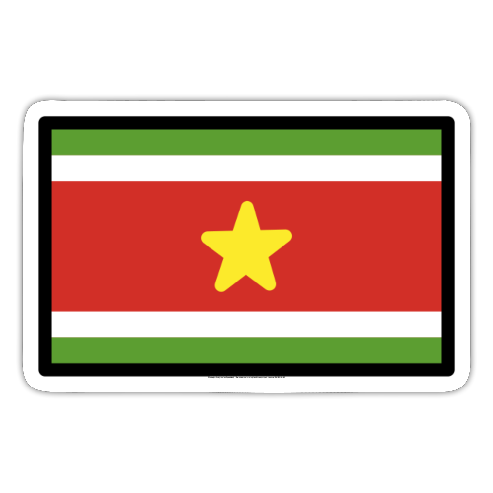 Flag: Suriname Moji Sticker - Emoji.Express - white matte
