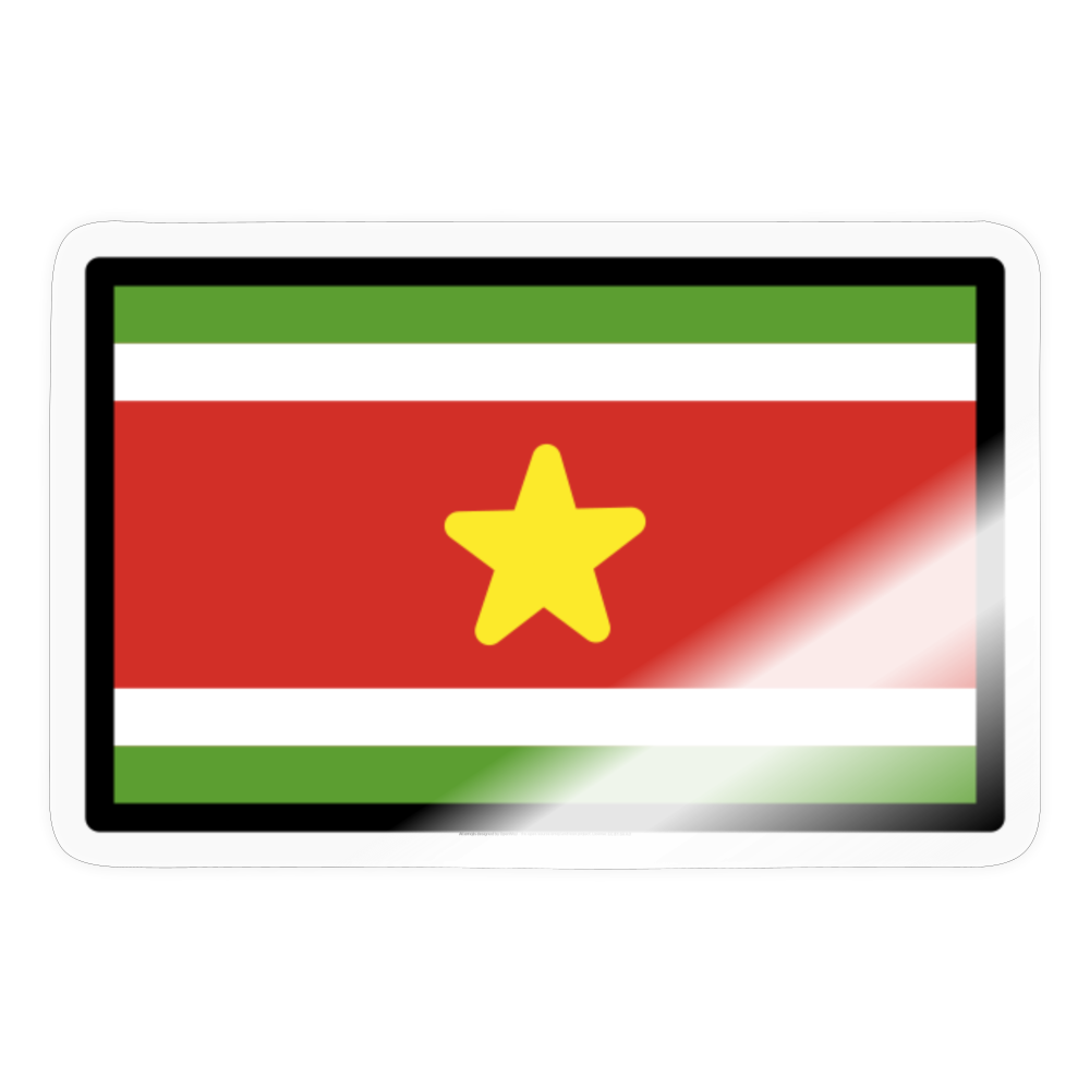 Flag: Suriname Moji Sticker - Emoji.Express - transparent glossy