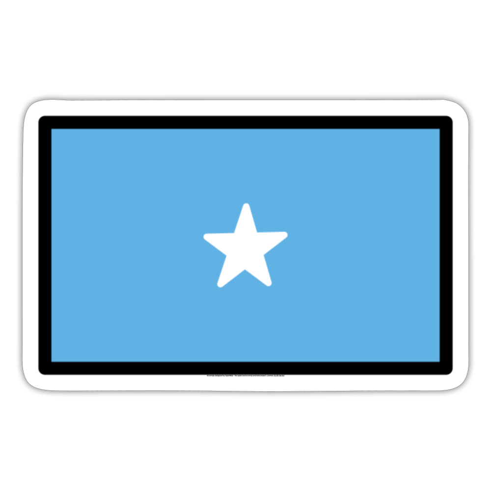 Flag: Somalia Moji Sticker - Emoji.Express - white matte