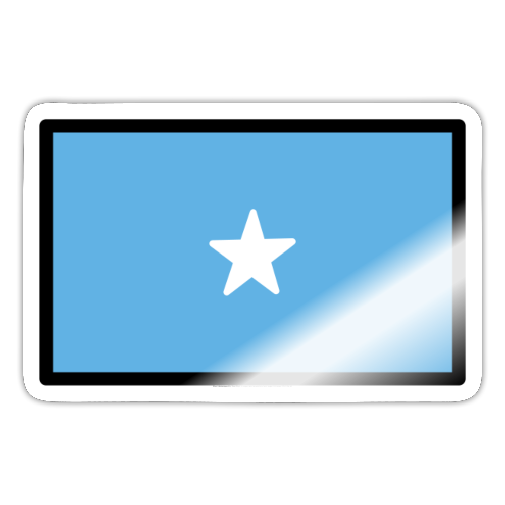 Flag: Somalia Moji Sticker - Emoji.Express - white glossy