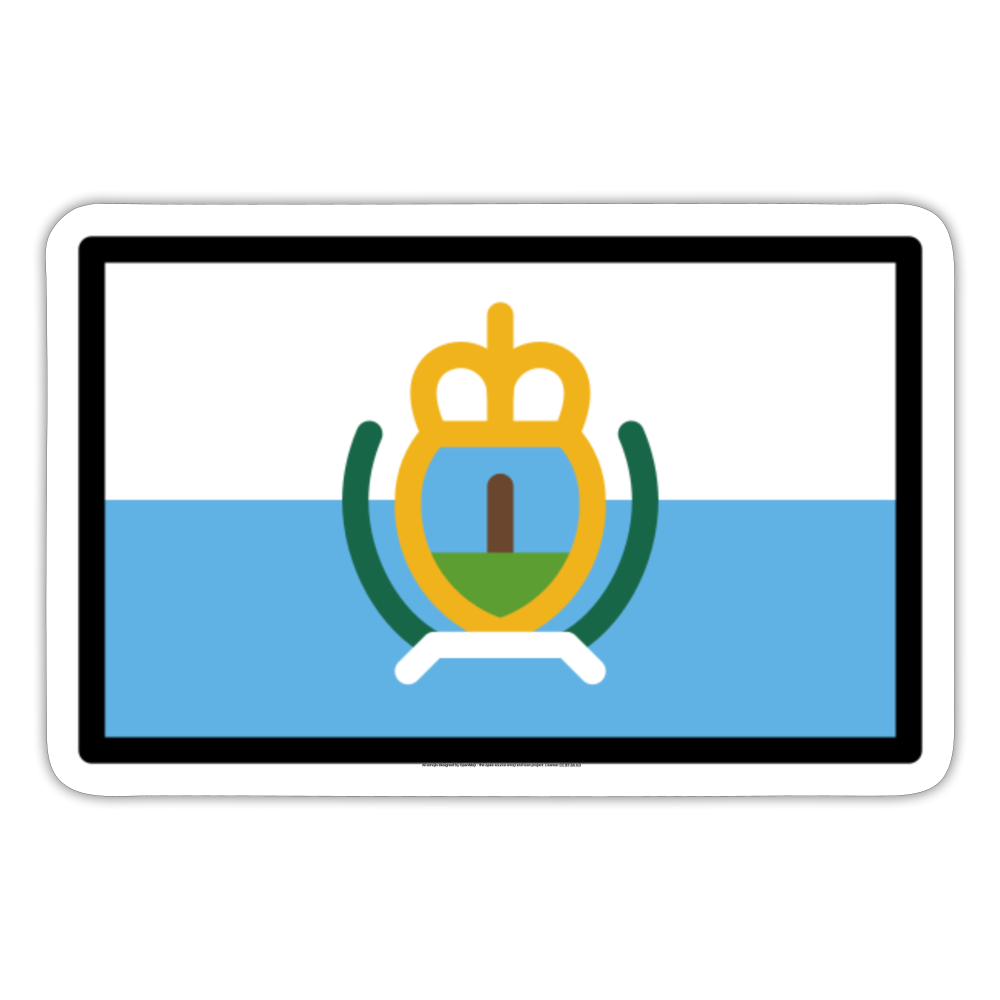 Flag: San Marino Moji Sticker - Emoji.Express - white matte
