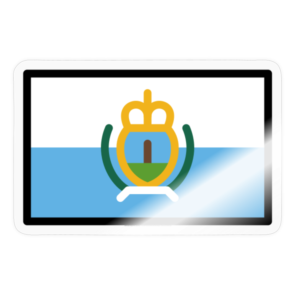 Flag: San Marino Moji Sticker - Emoji.Express - transparent glossy