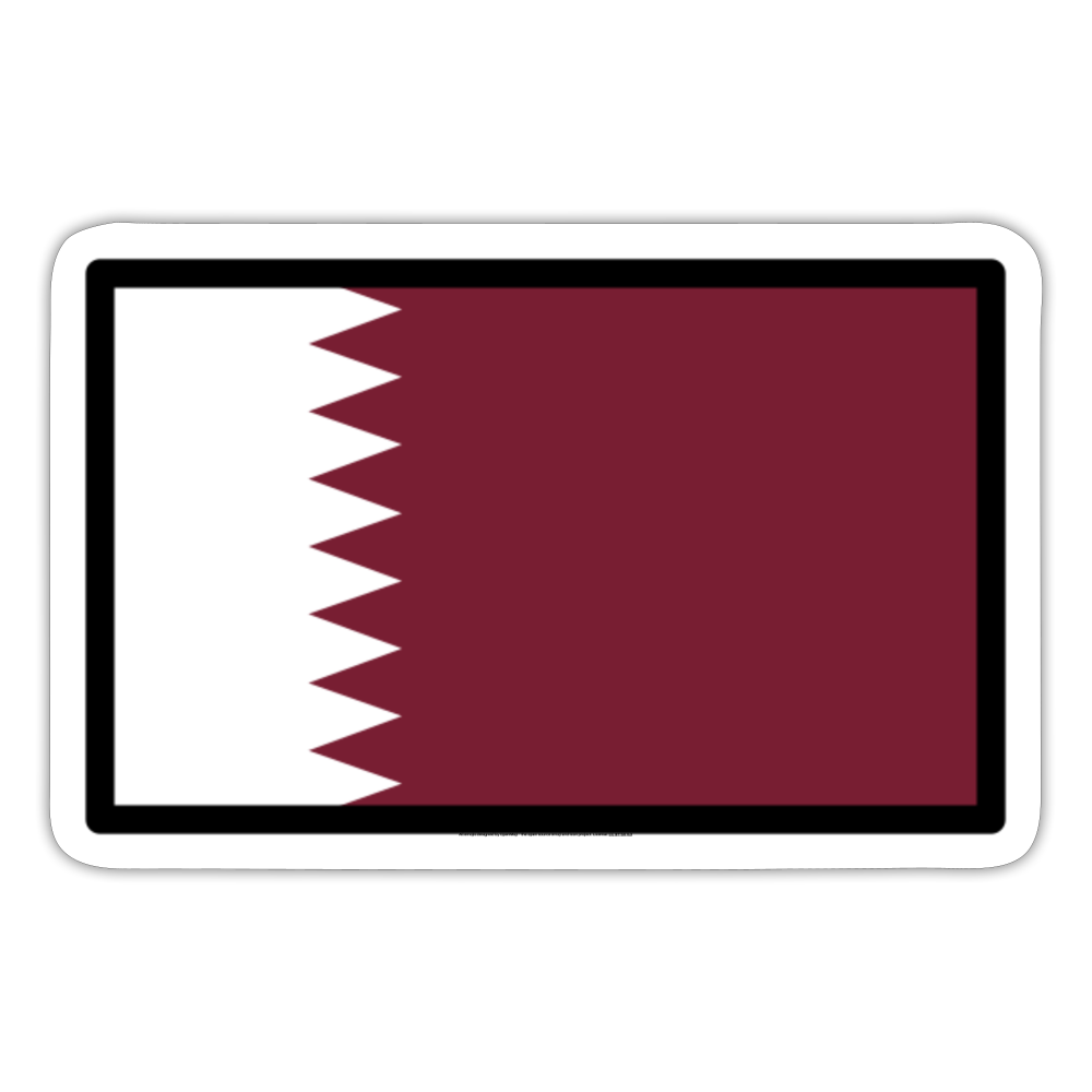 Flag: Qatar Moji Sticker - Emoji.Express - white matte